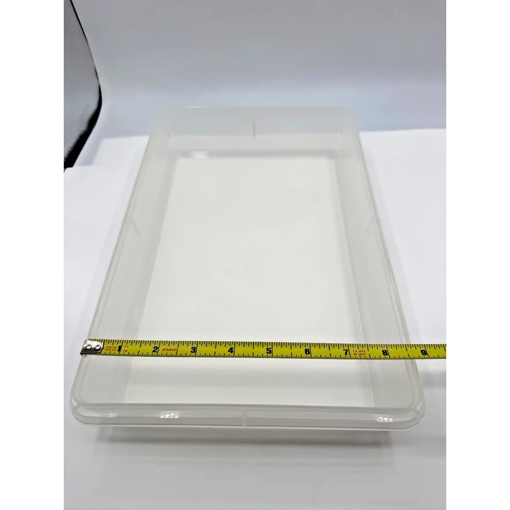 Tupperware Snack-Store Rectangle 9x13x3 with 18 Egg Tray Set Cherry Red Lid New